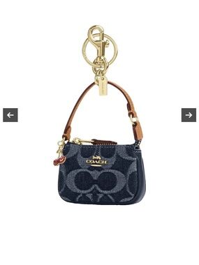 Coach Mini Nolita Bag Charm In Signature Denim